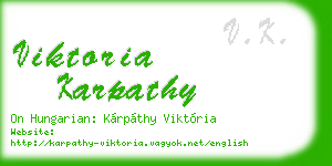viktoria karpathy business card